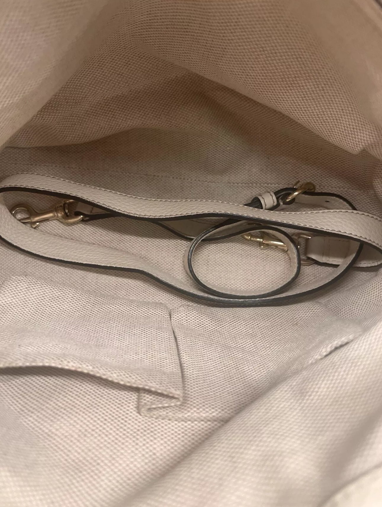 Gucci Soho White Tote with Cross Body Strap