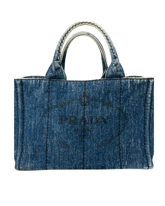 Prada Denim Canapa Handbag