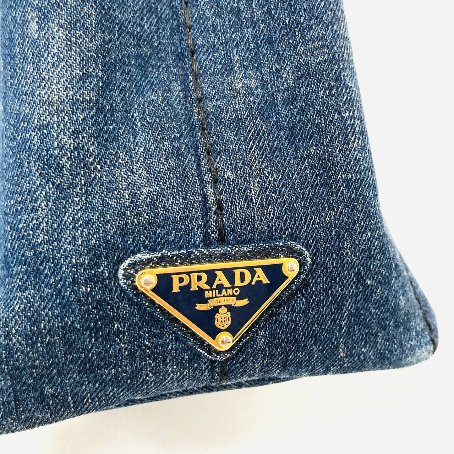 Prada Denim Canapa Handbag