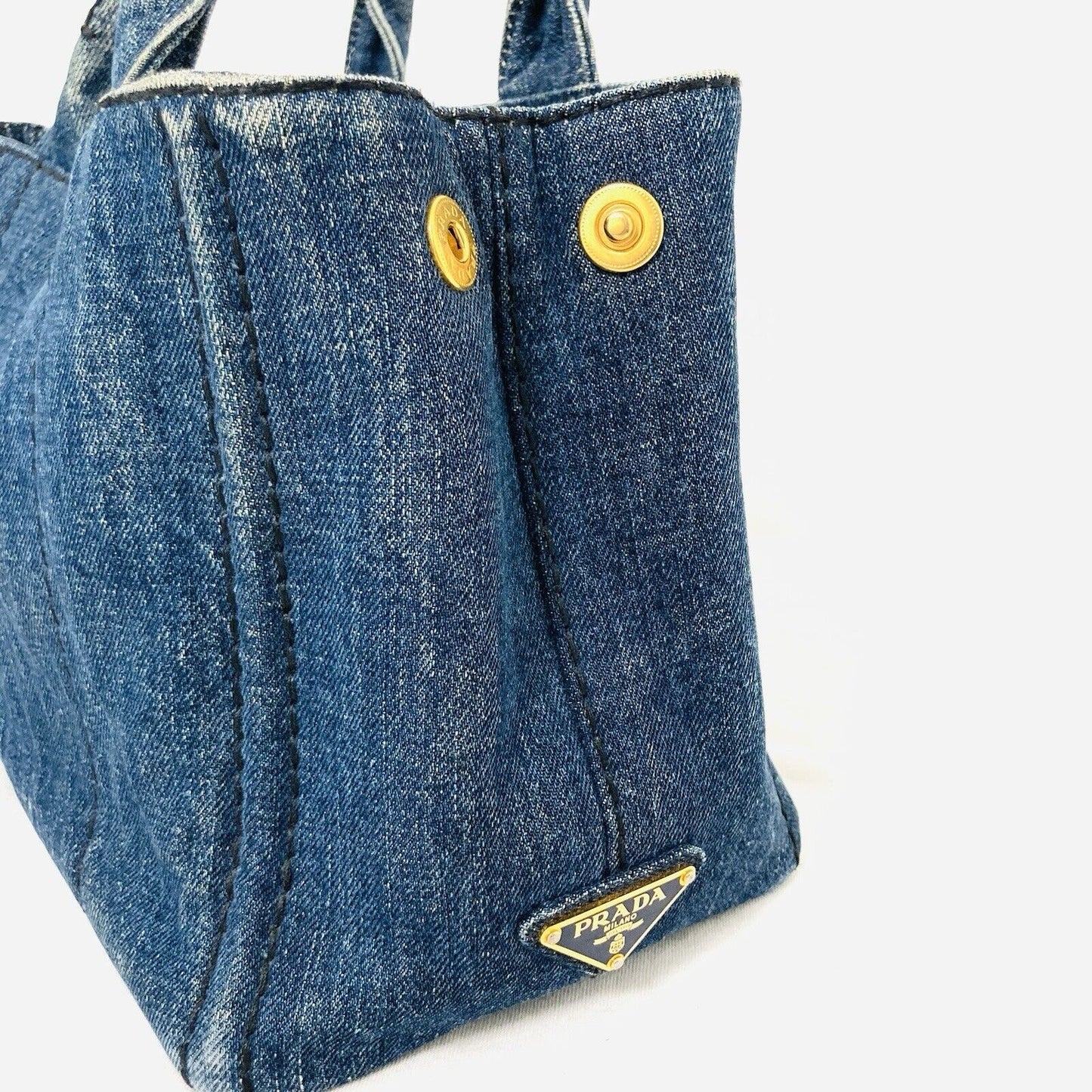 Prada Denim Canapa Handbag