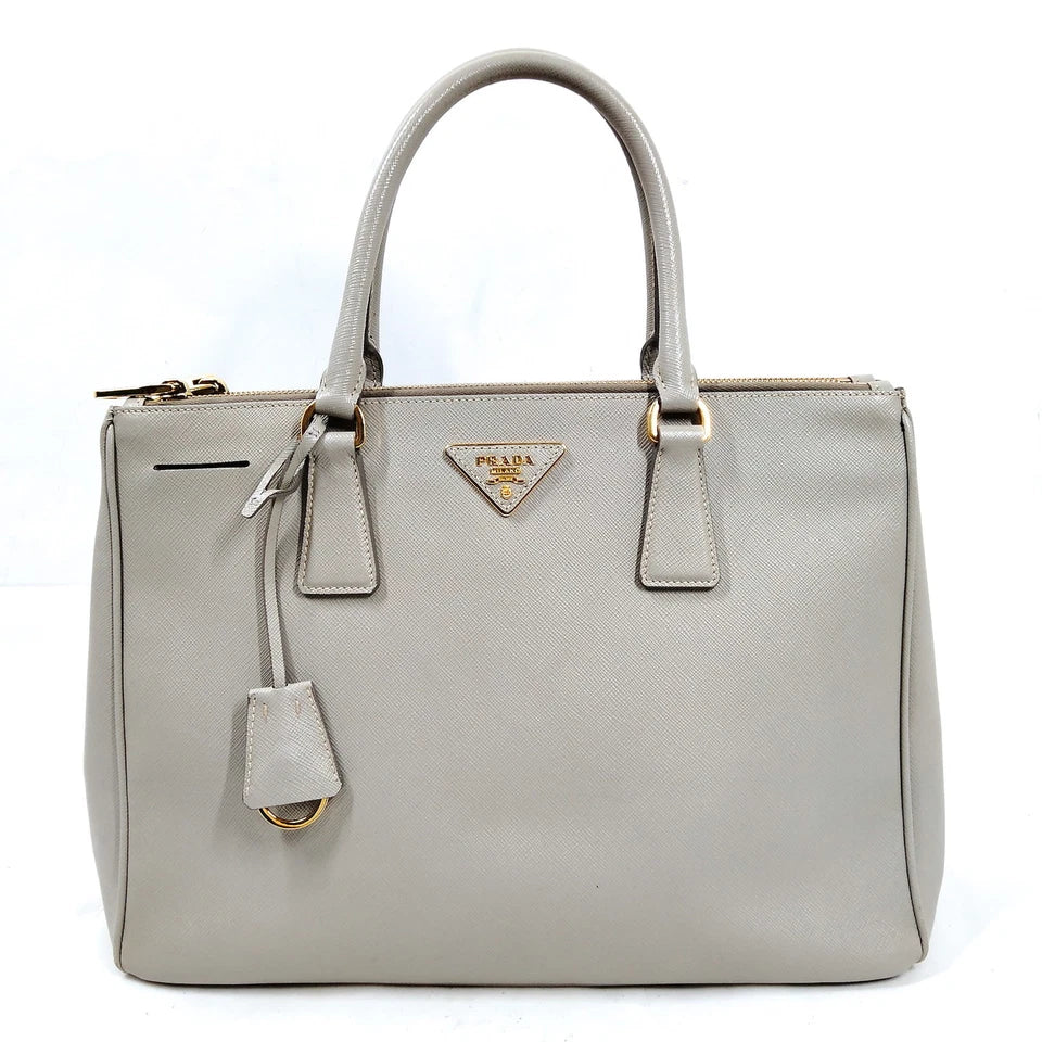 Prada Grey Large Galleria Handbag