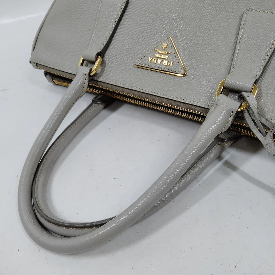 Prada Grey Large Galleria Handbag