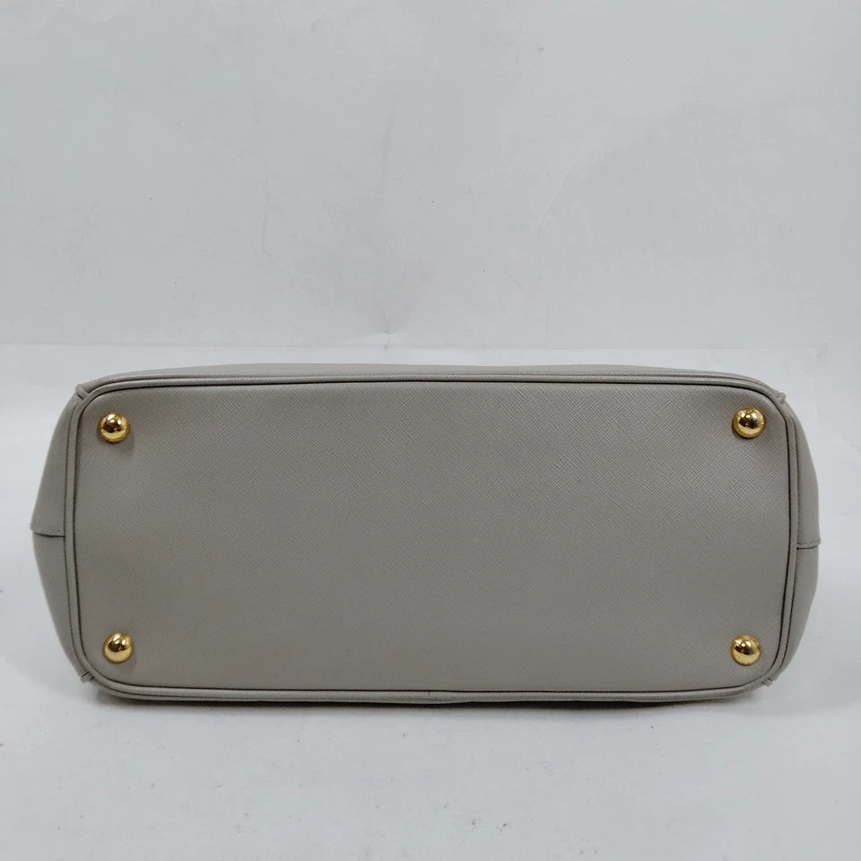 Prada Grey Large Galleria Handbag