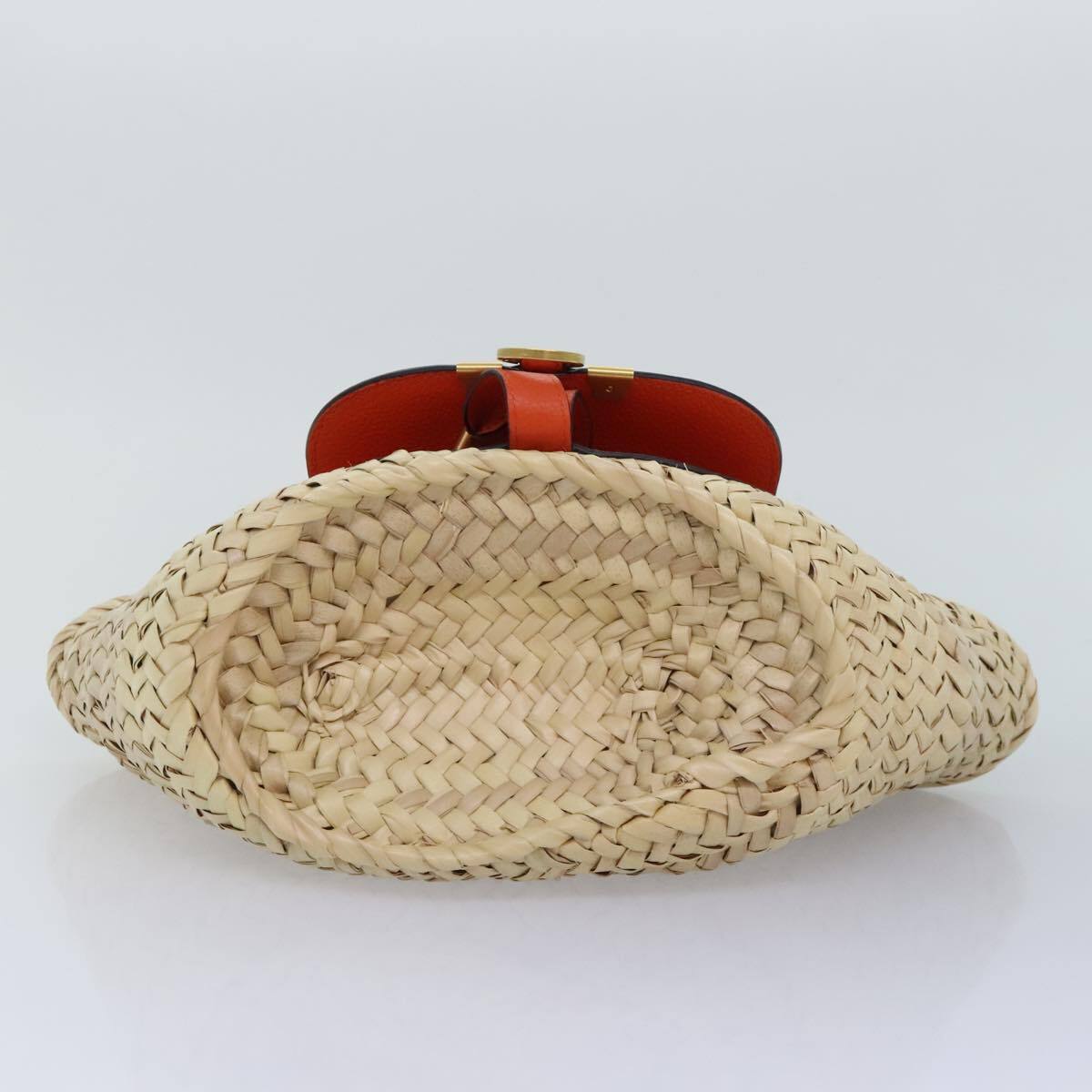 Chloé  Mercy Hand Bag Raffia Beige Orange